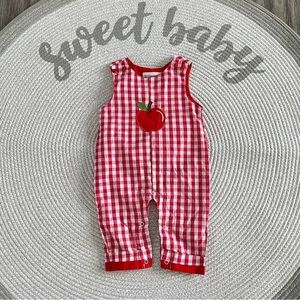 🆕 Lil Cactus Plaid Apple School Teacher Romper Gender Neutral